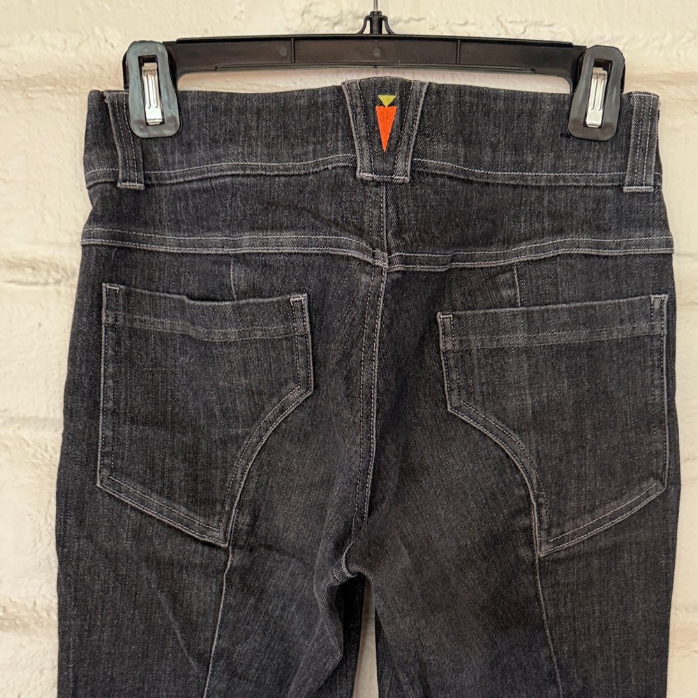 Women's Black Stretch Denim Equestrian Riding Breeches - Picture 6 of 9